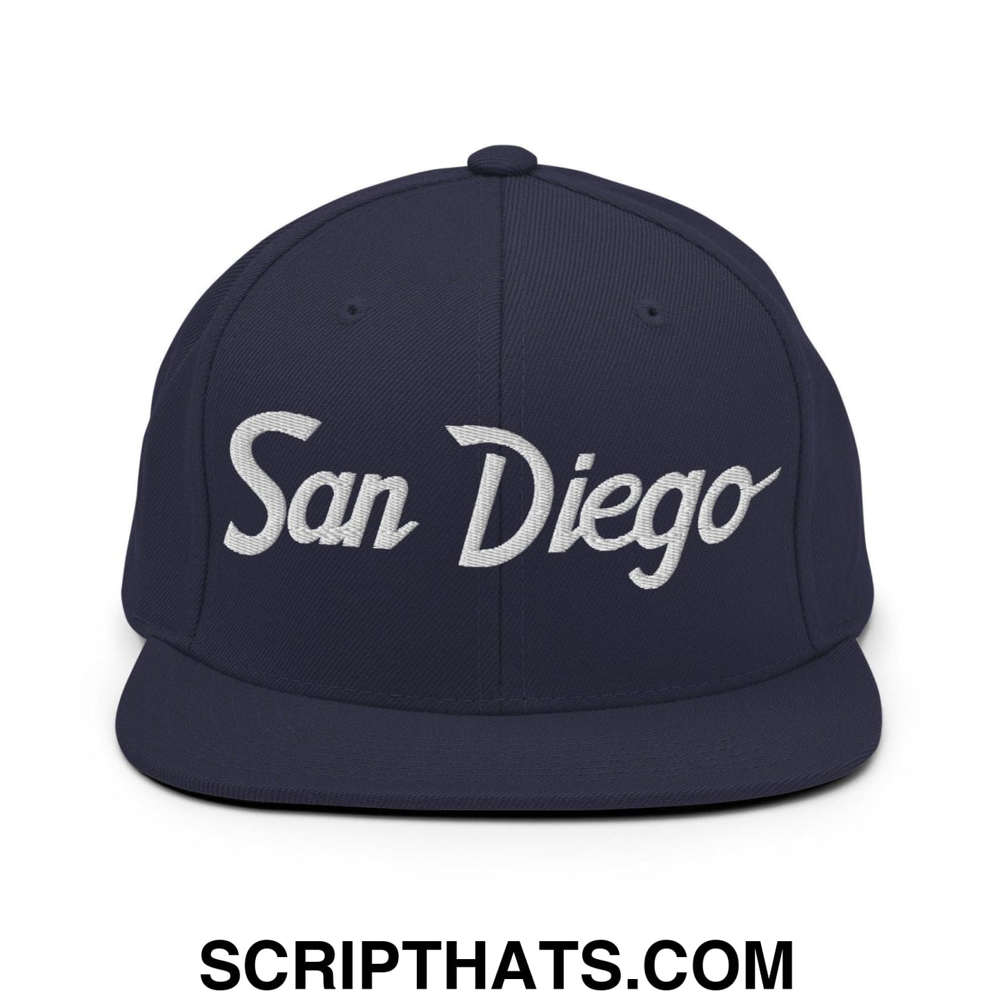 San Diego Script Snapback Hat Navy
