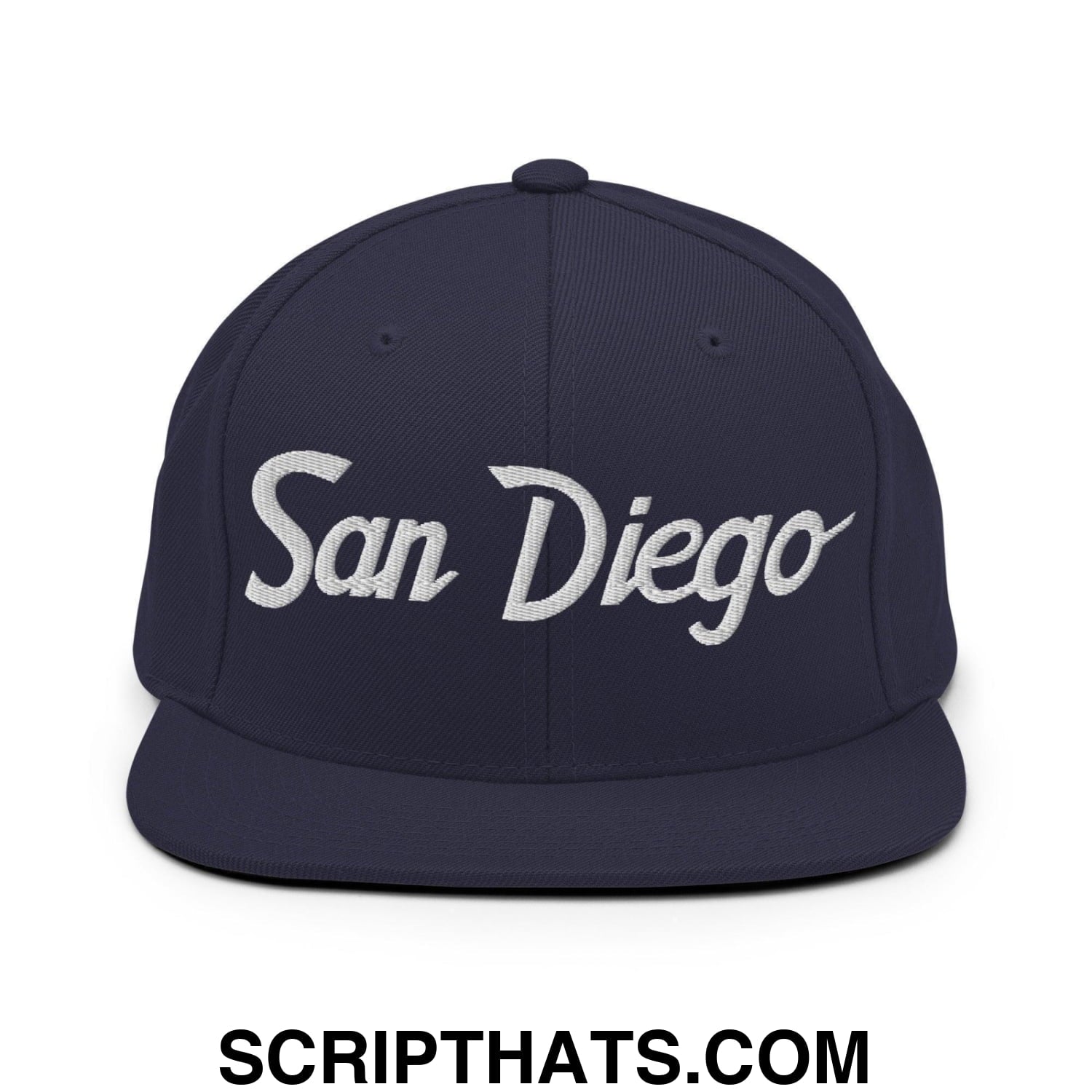 San Diego Script Snapback Hat Navy
