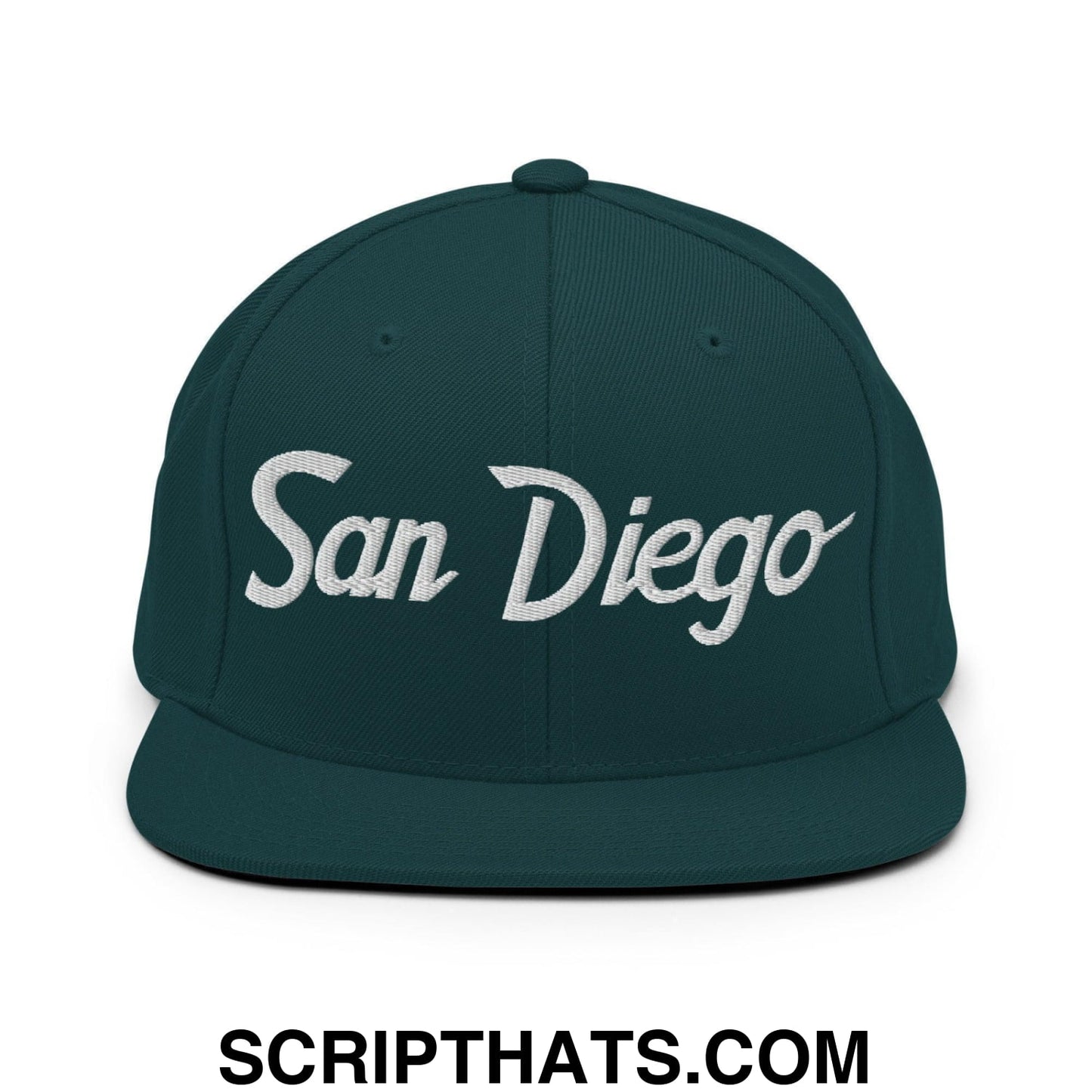 San Diego Script Snapback Hat Spruce