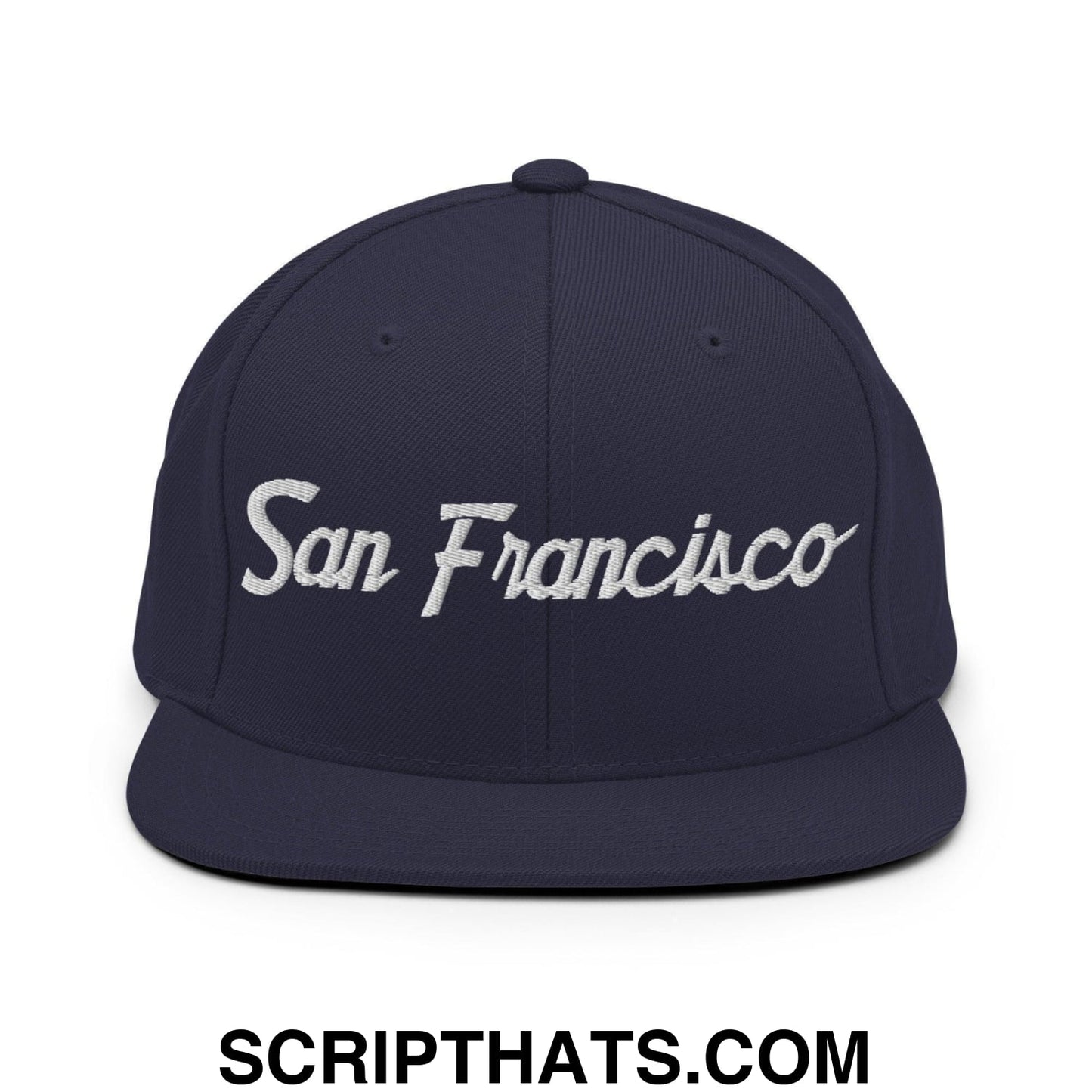 San Francisco Script Snapback Hat Navy