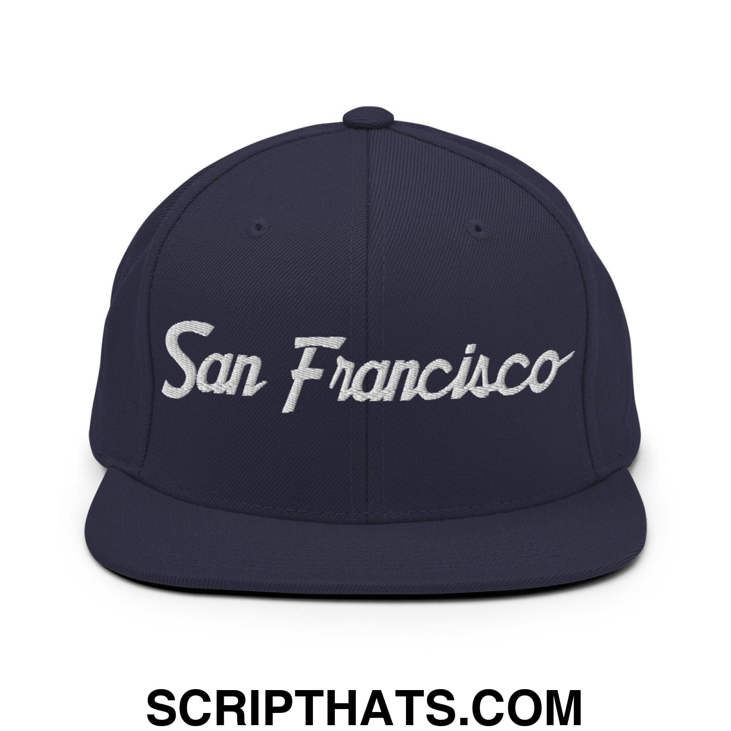 San Francisco Script Snapback Hat Navy