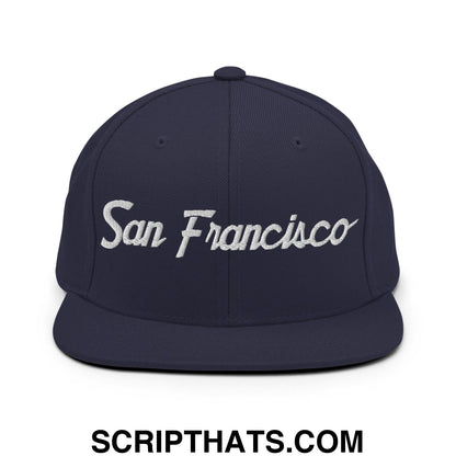 San Francisco Script Snapback Hat Navy