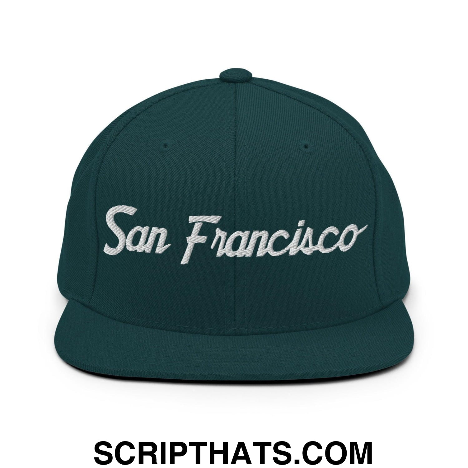 San Francisco Script Snapback Hat Spruce