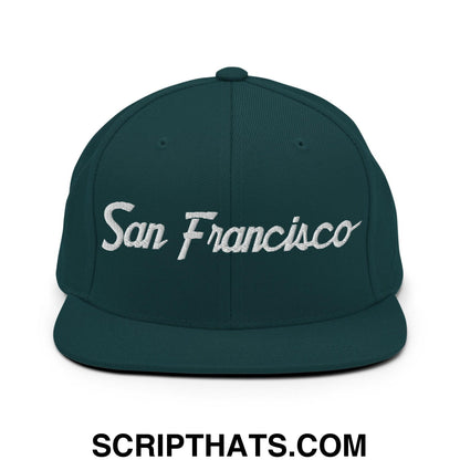 San Francisco Script Snapback Hat Spruce