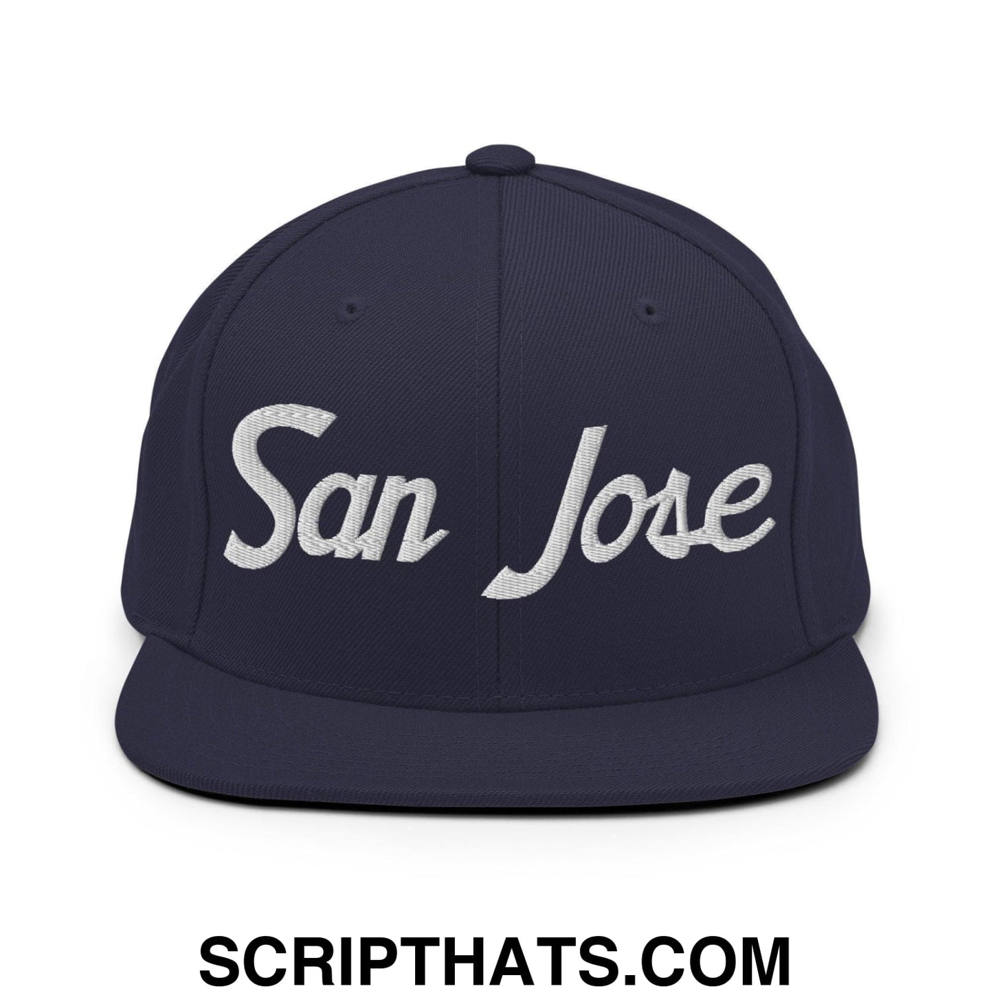 San Jose Script Snapback Hat Navy