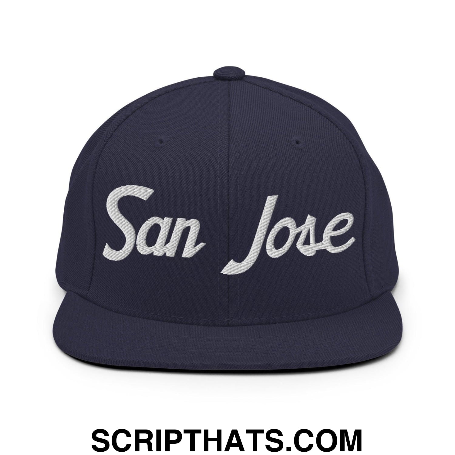 San Jose Script Snapback Hat Navy