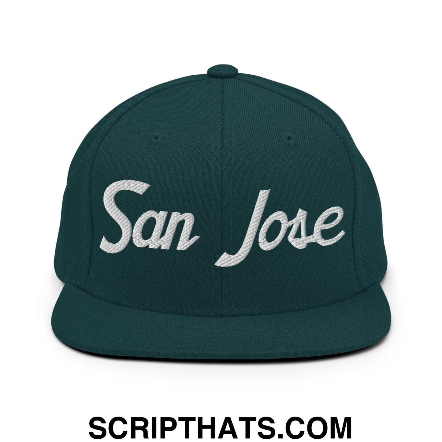 San Jose Script Snapback Hat Spruce