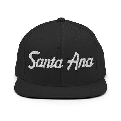 Santa Ana Script Snapback Hat Black