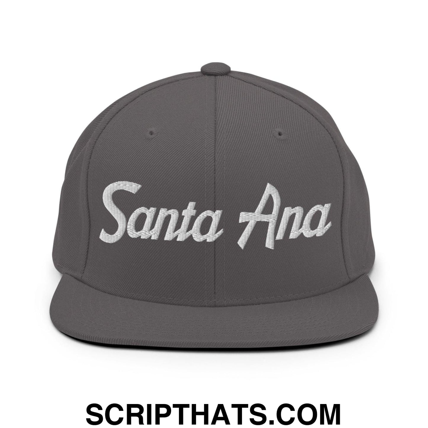 Santa Ana Script Snapback Hat Dark Grey