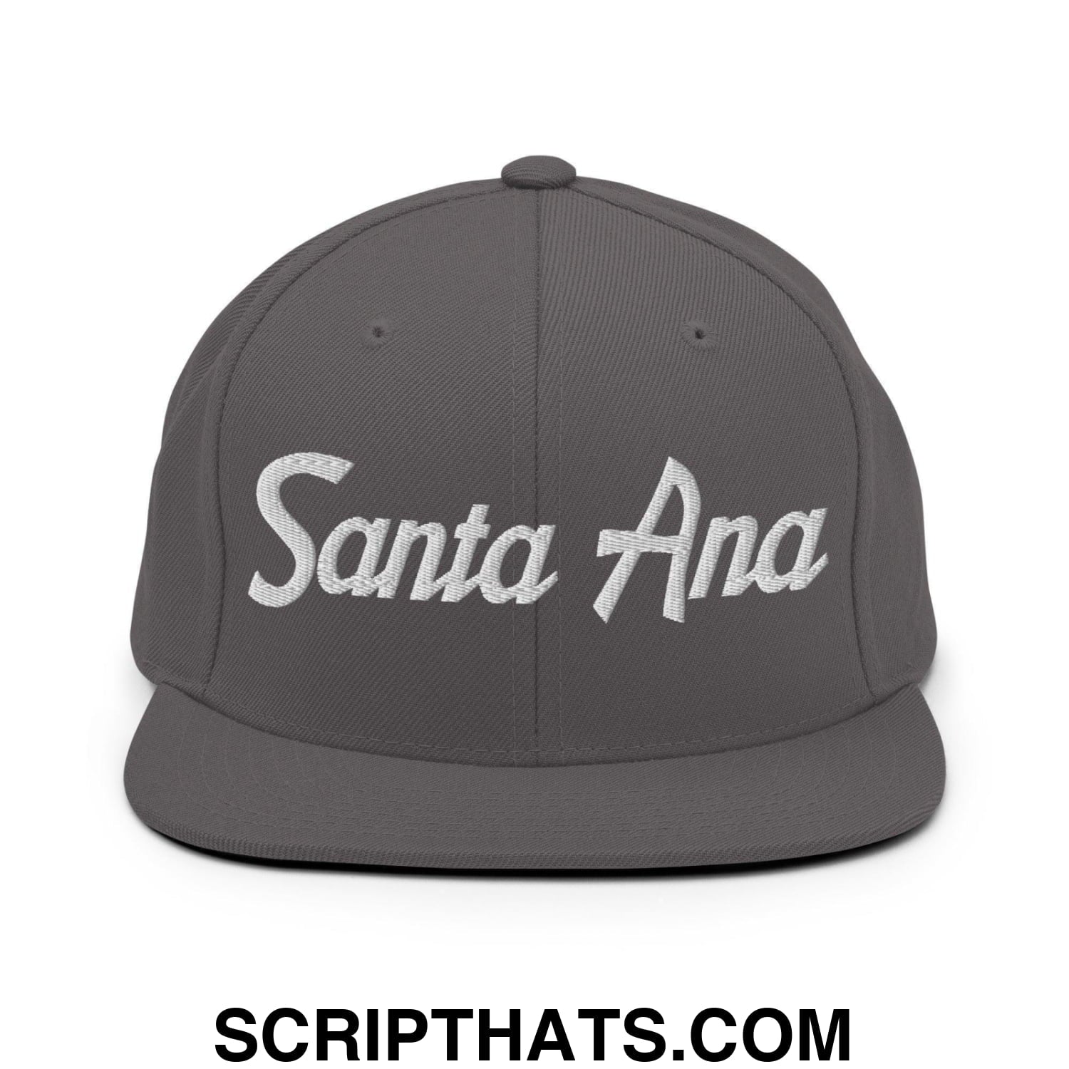 Santa Ana Script Snapback Hat Dark Grey