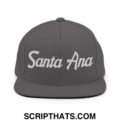 Santa Ana Script Snapback Hat Dark Grey