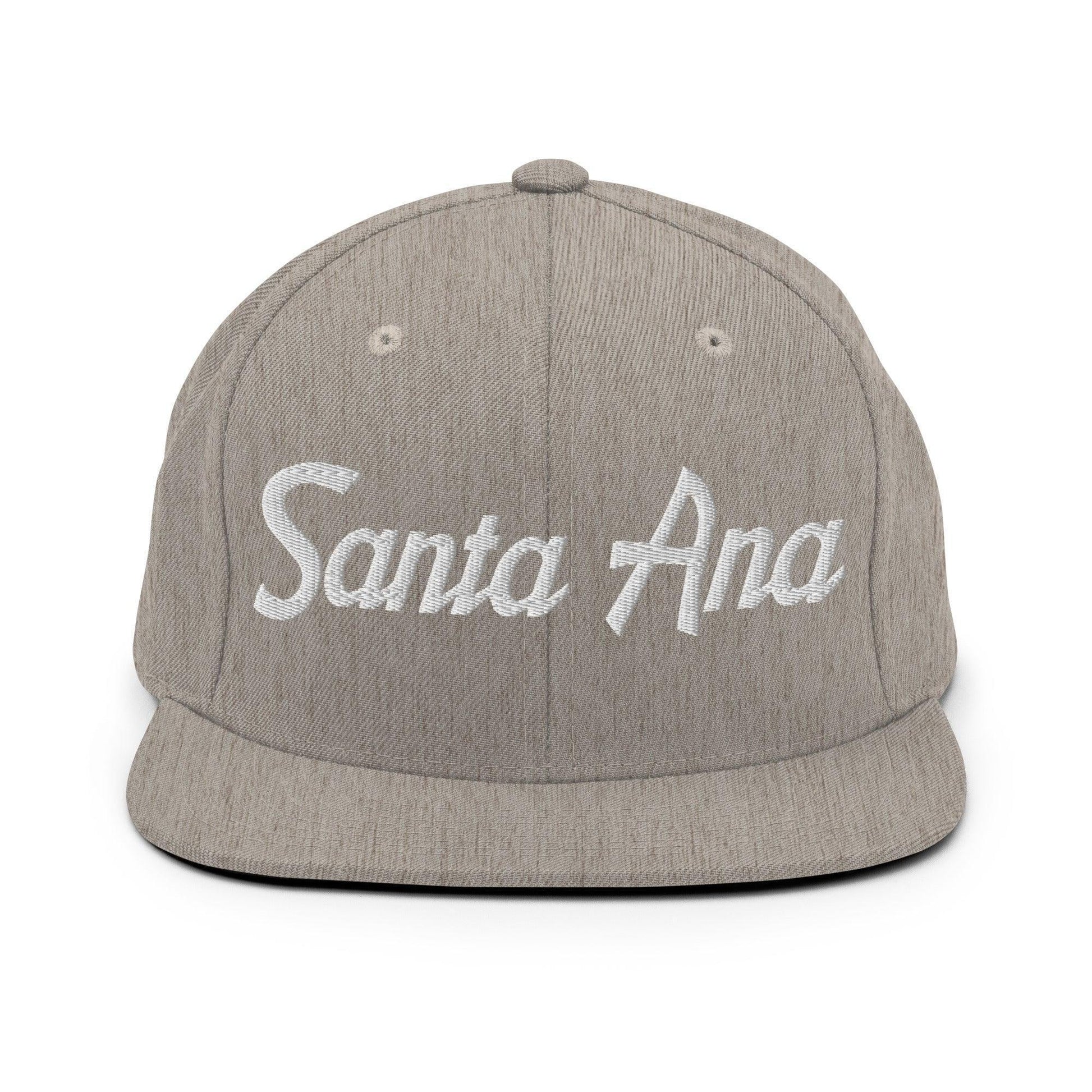 Santa Ana Script Snapback Hat Heather Grey