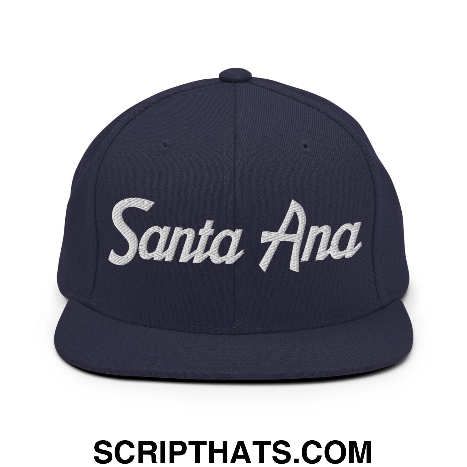 Santa Ana Script Snapback Hat Navy