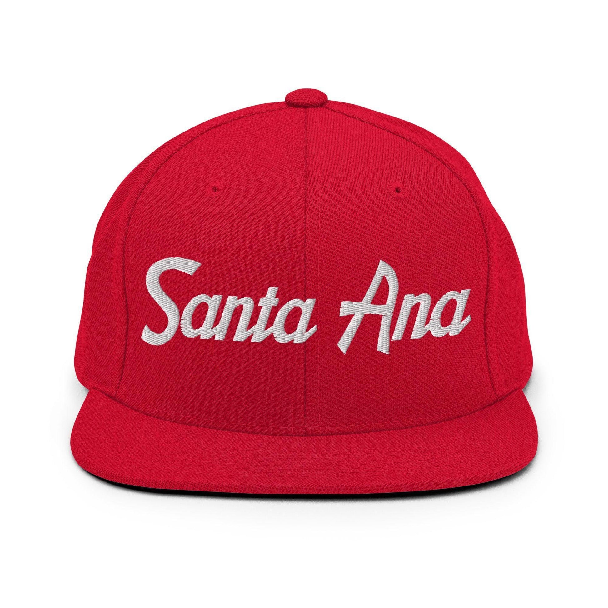 Santa Ana Script Snapback Hat Red