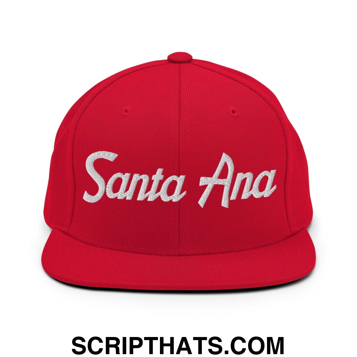 Santa Ana Script Snapback Hat Red