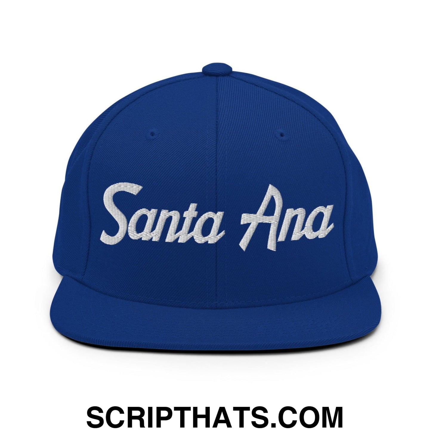 Santa Ana Script Snapback Hat Royal Blue