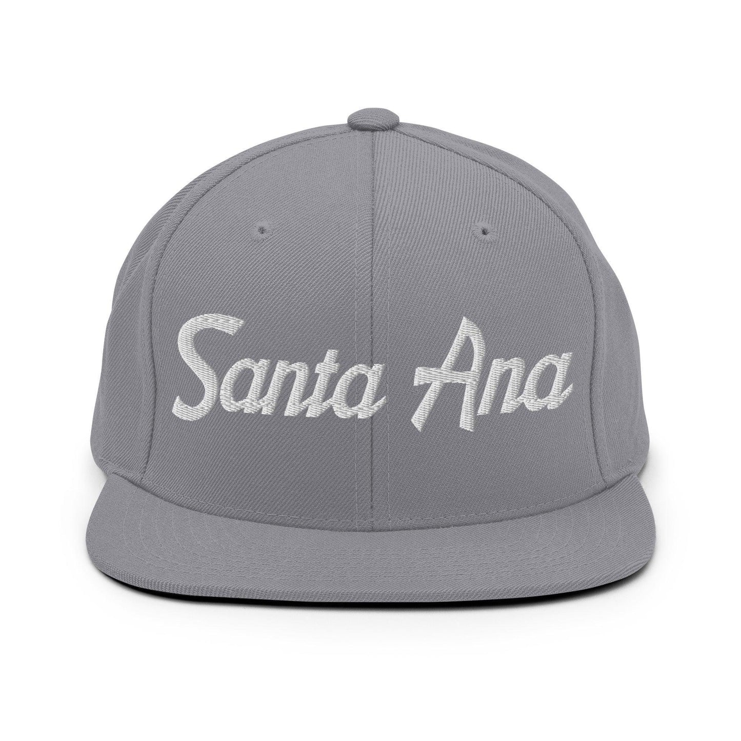 Santa Ana Script Snapback Hat Silver