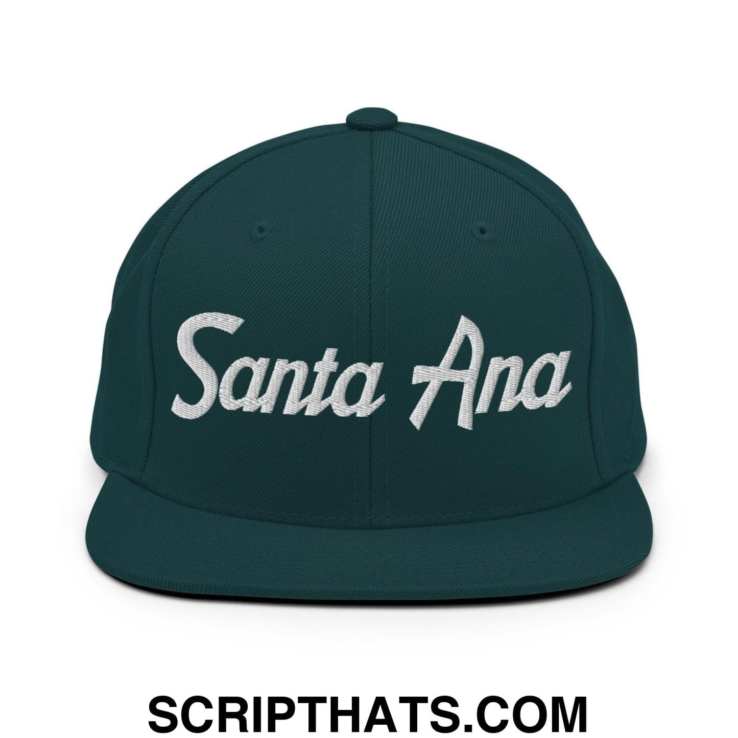 Santa Ana Script Snapback Hat Spruce