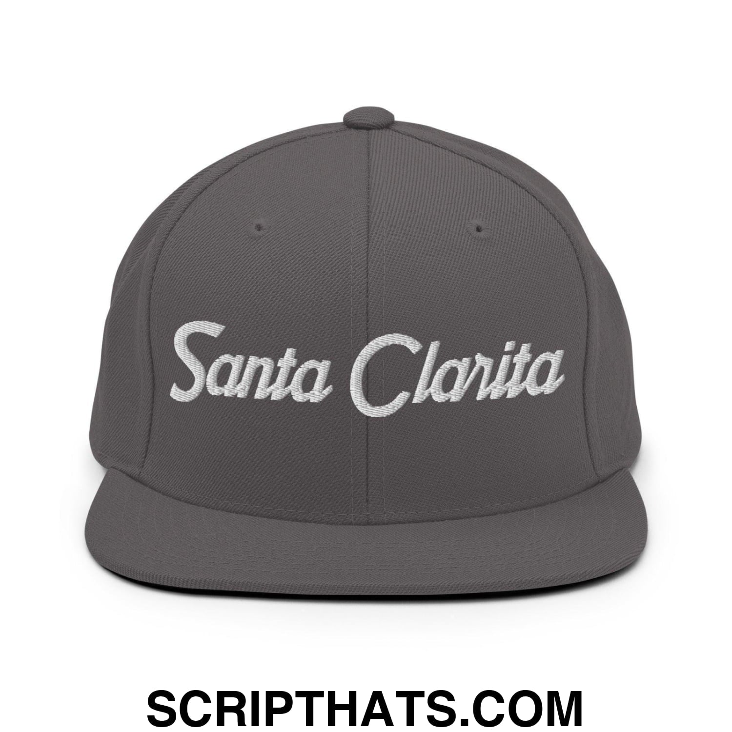 Santa Clarita Script Snapback Hat Dark Grey