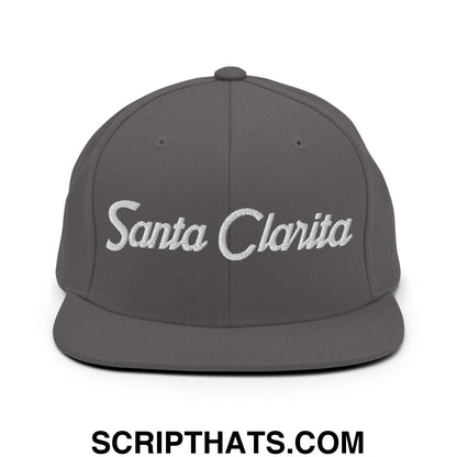 Santa Clarita Script Snapback Hat Dark Grey