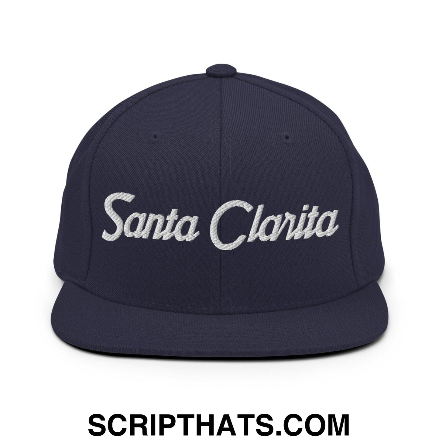 Santa Clarita Script Snapback Hat Navy