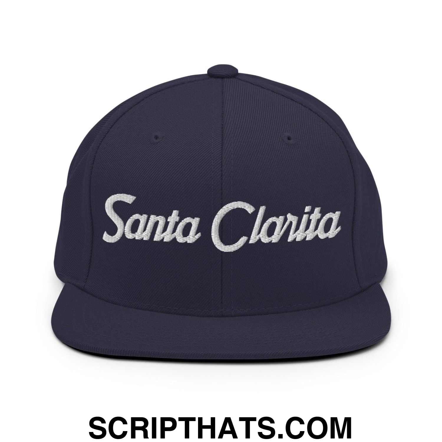 Santa Clarita Script Snapback Hat Navy