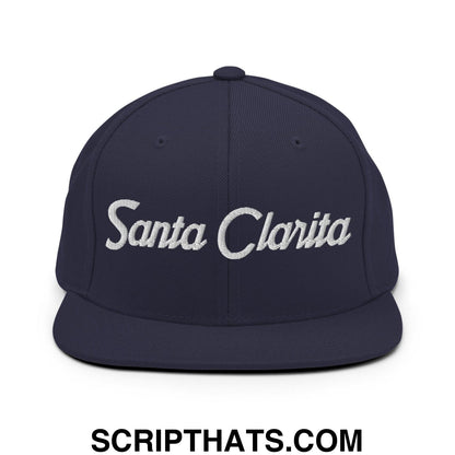 Santa Clarita Script Snapback Hat Navy