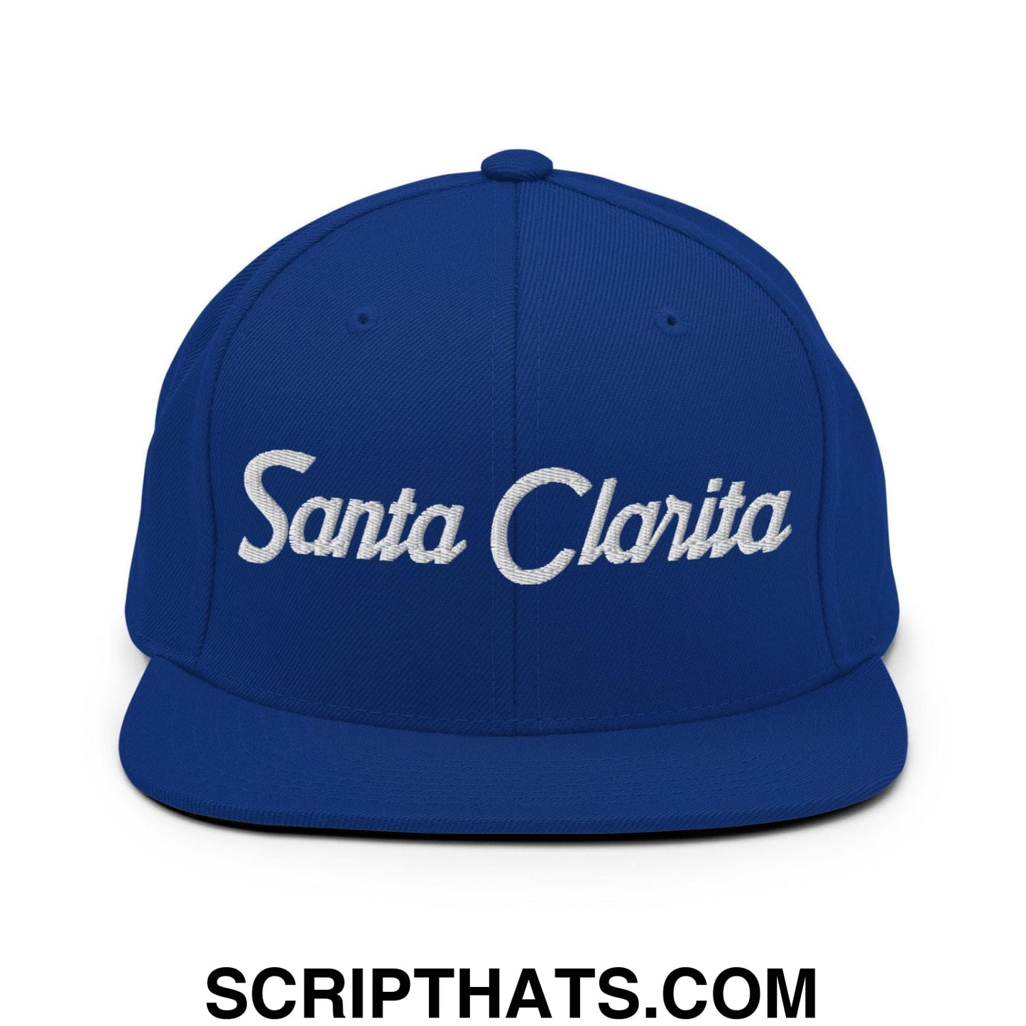 Santa Clarita Script Snapback Hat Royal Blue