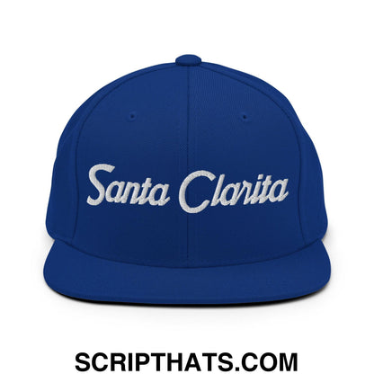 Santa Clarita Script Snapback Hat Royal Blue