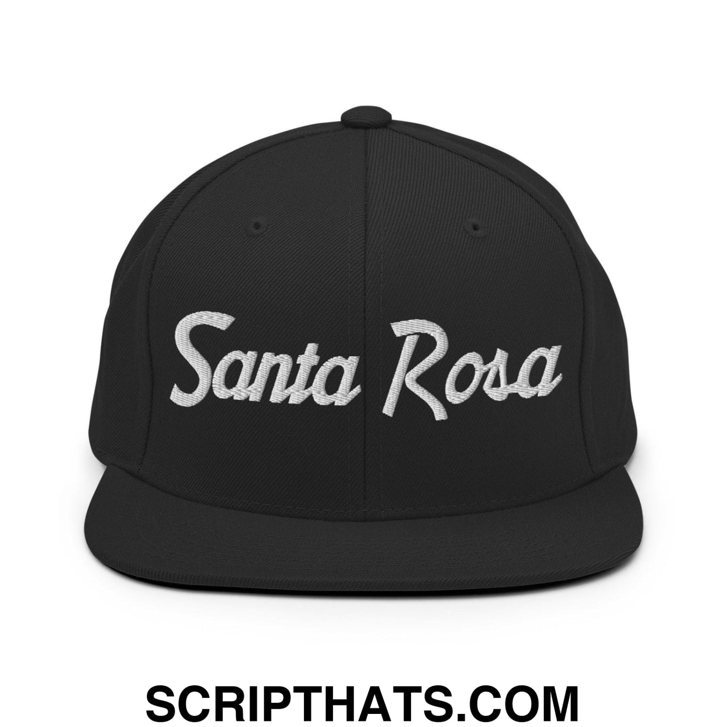Santa Rosa Script Snapback Hat Black