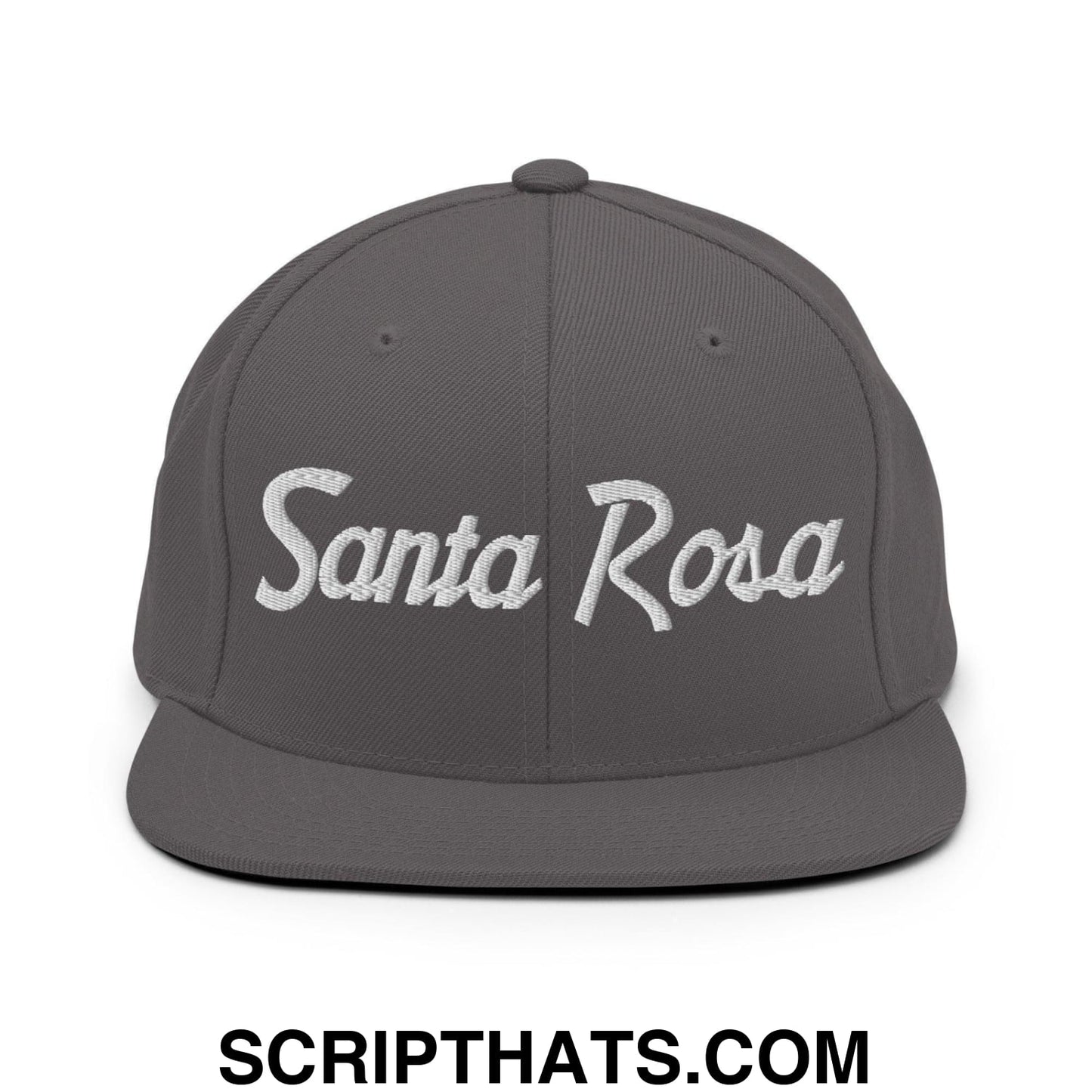Santa Rosa Script Snapback Hat Dark Grey