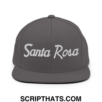 Santa Rosa Script Snapback Hat Dark Grey