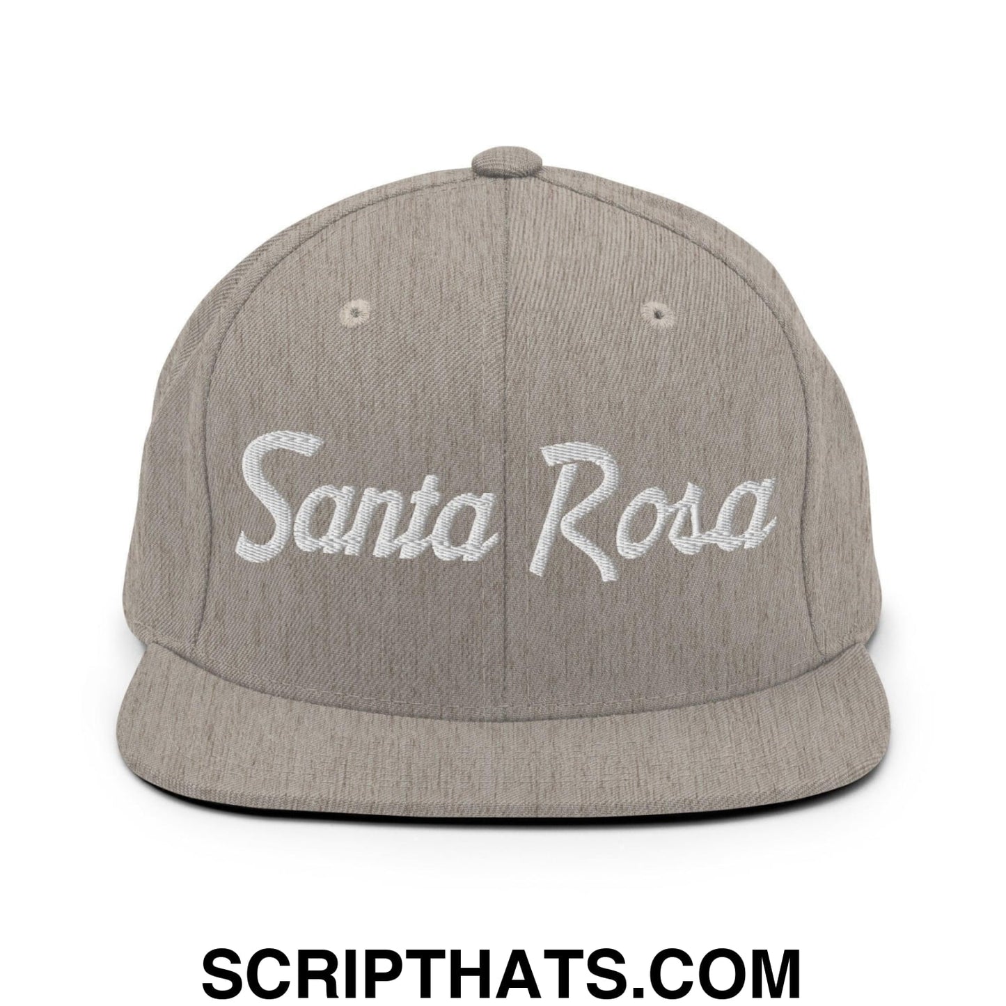 Santa Rosa Script Snapback Hat Heather Grey