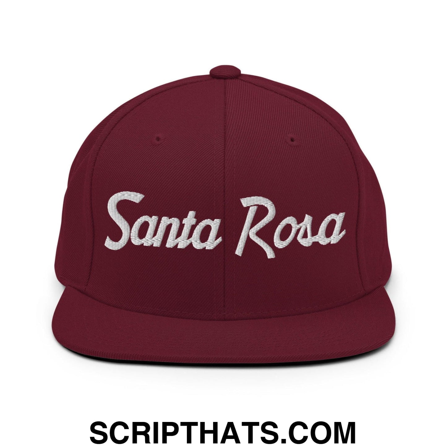Santa Rosa Script Snapback Hat Maroon
