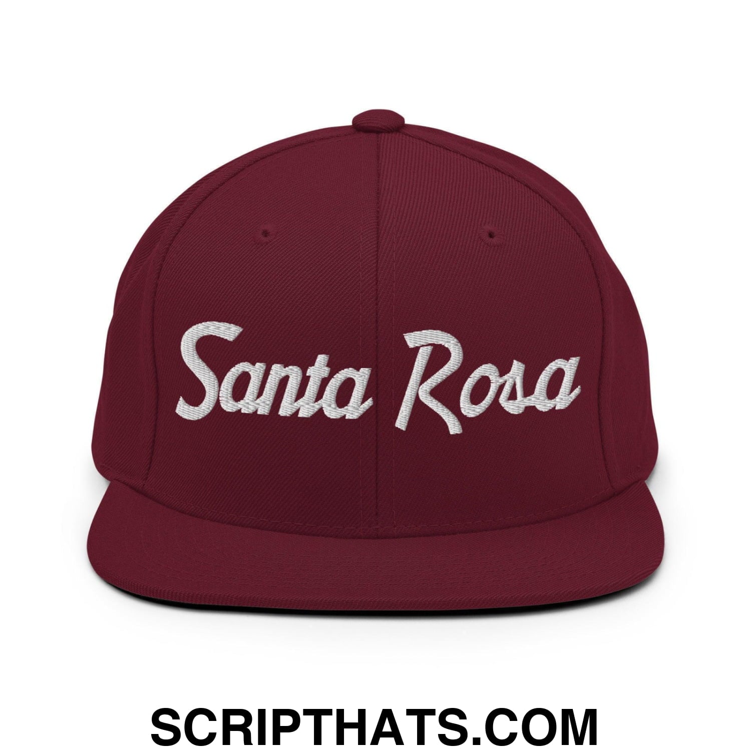 Santa Rosa Script Snapback Hat Maroon