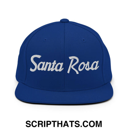 Santa Rosa Script Snapback Hat Royal Blue