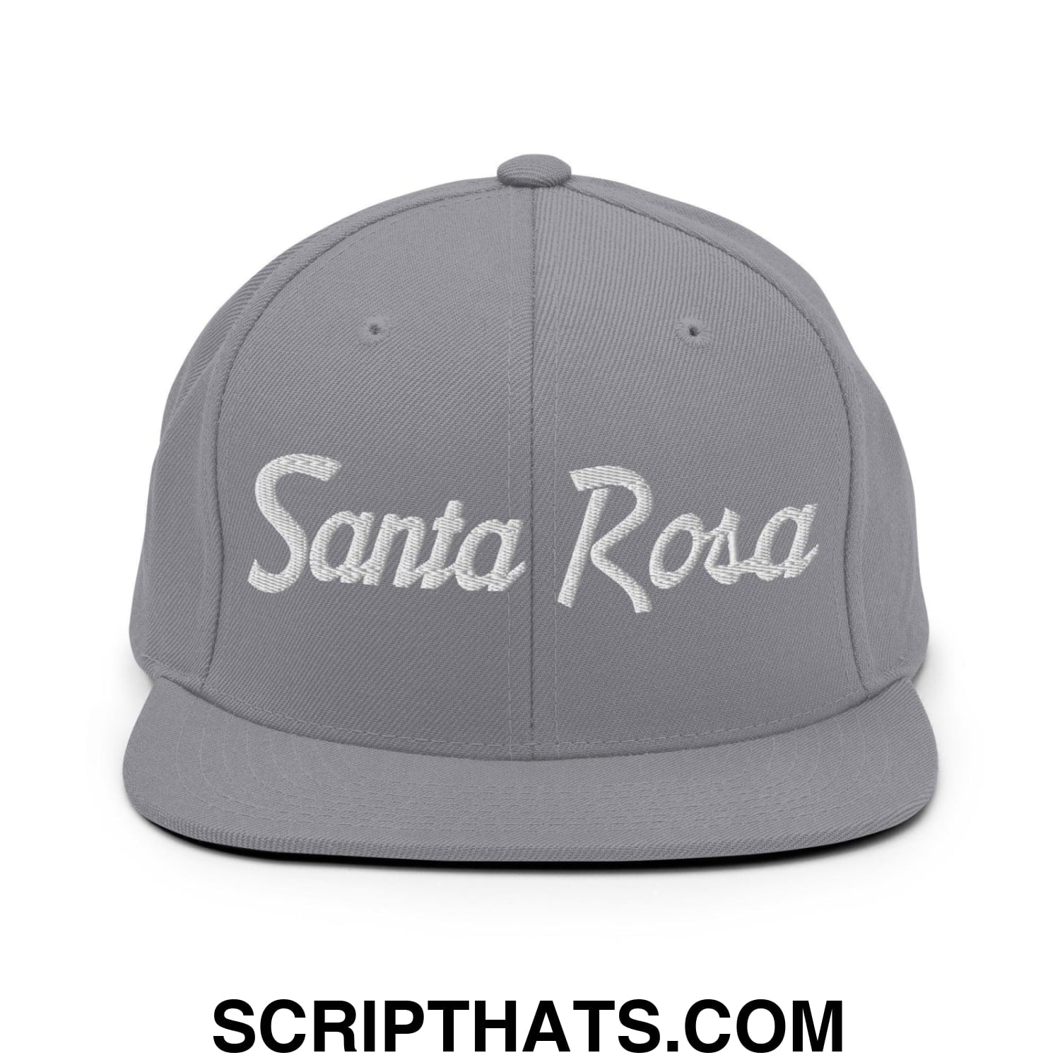 Santa Rosa Script Snapback Hat Silver