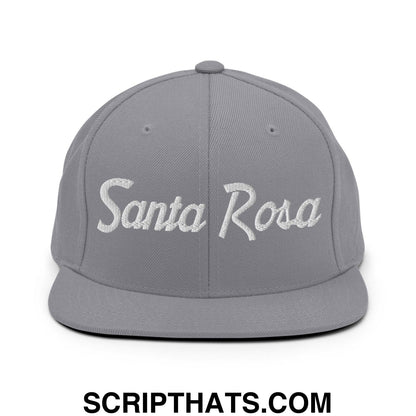 Santa Rosa Script Snapback Hat Silver