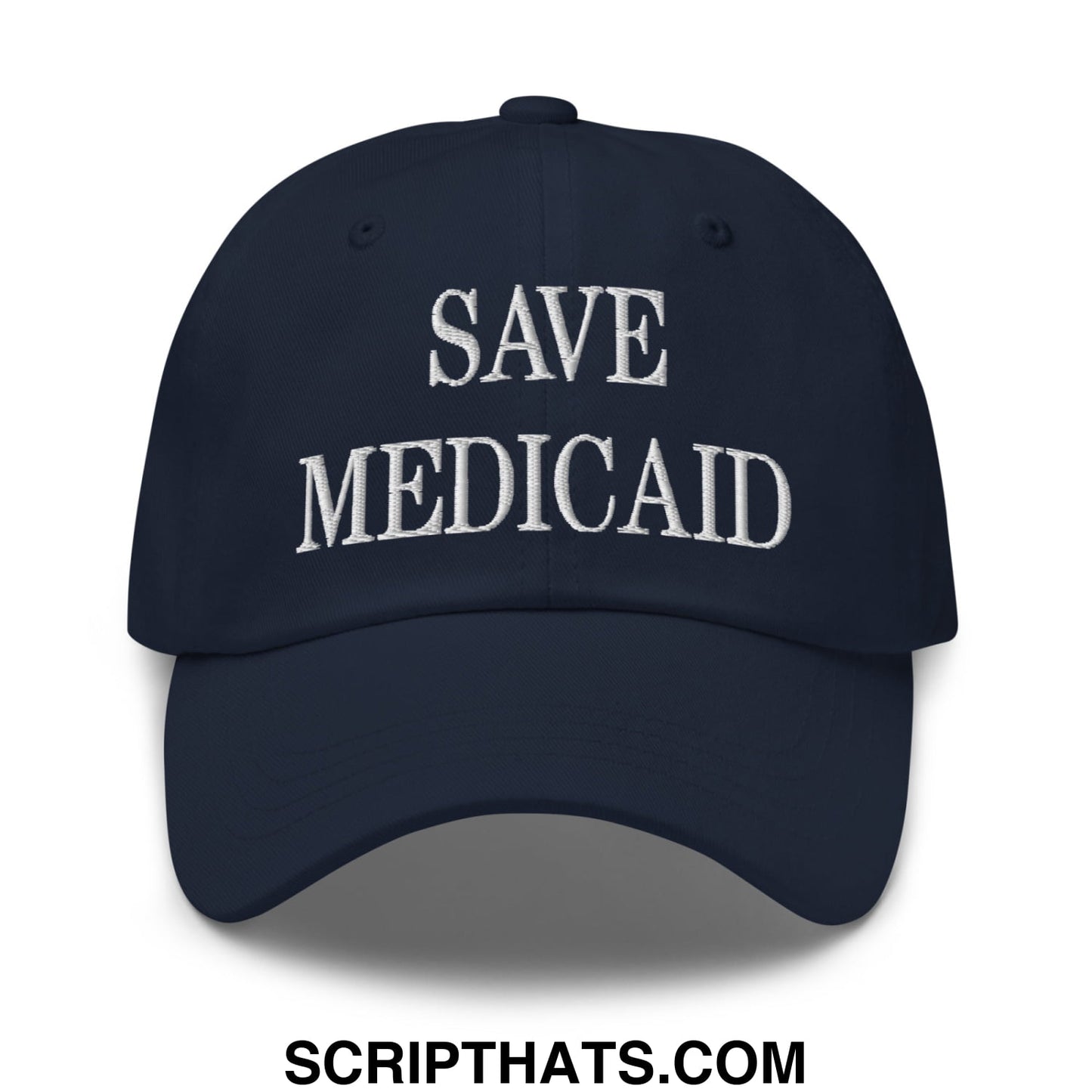 Save Medicaid Embroidered Unstructured Dad Hat Navy
