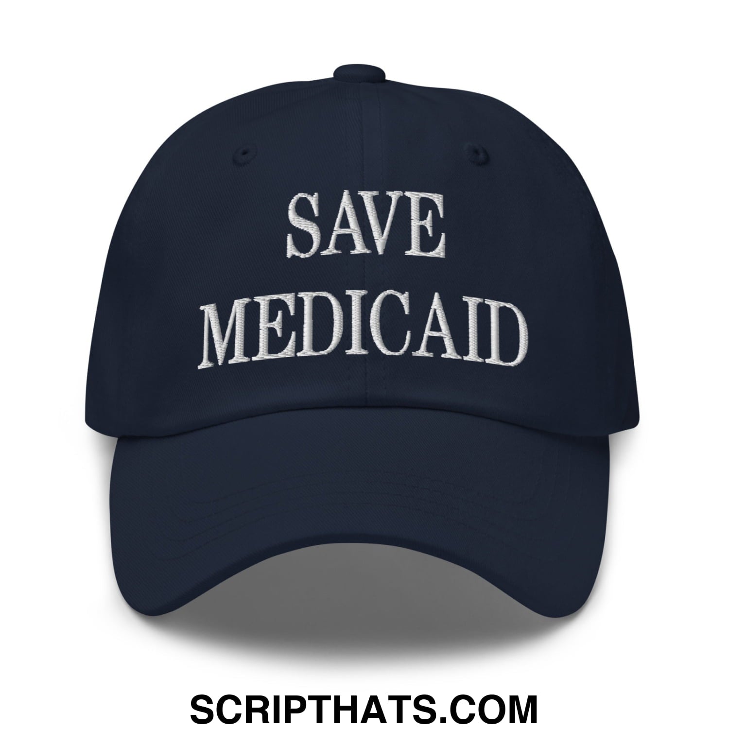 Save Medicaid Embroidered Unstructured Dad Hat Navy