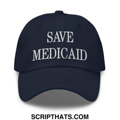 Save Medicaid Embroidered Unstructured Dad Hat Navy