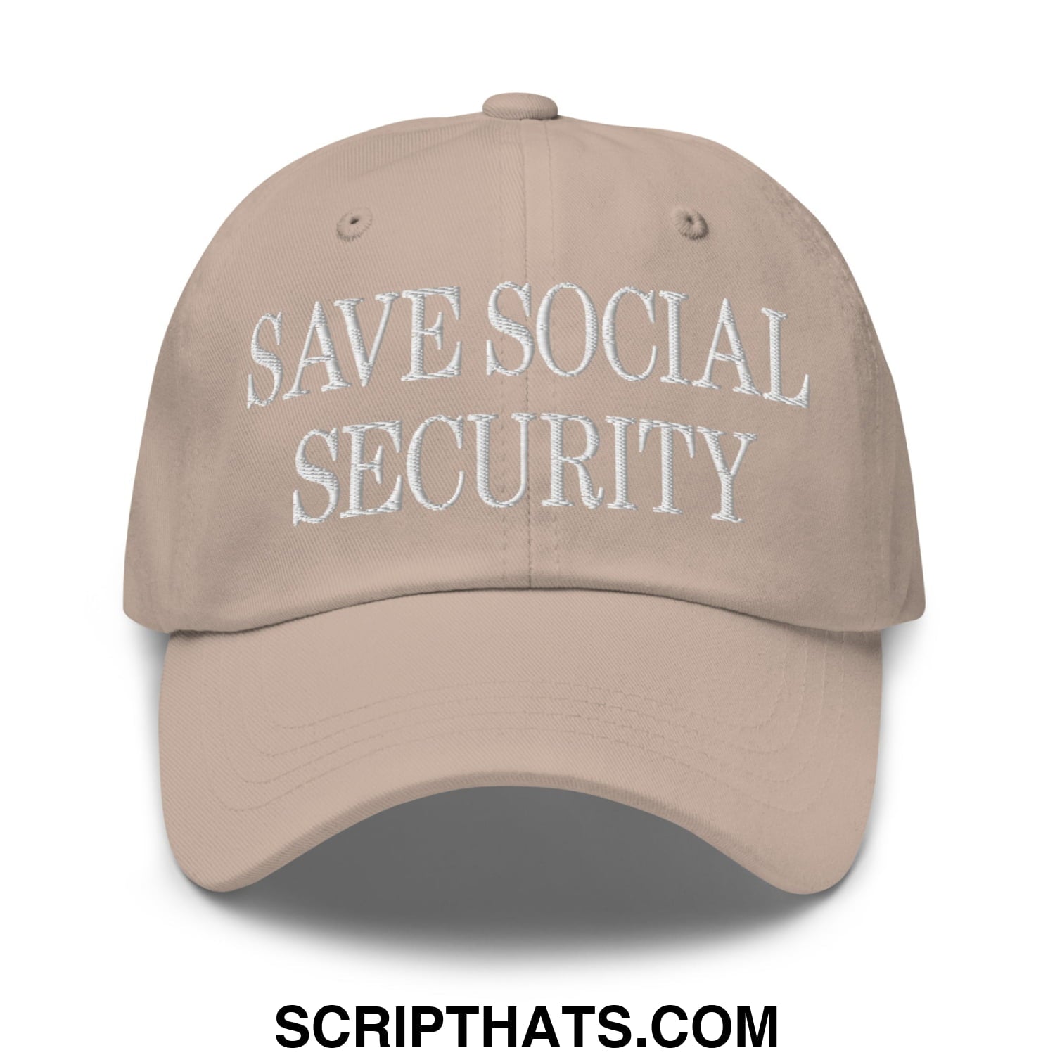 Save Social Security Embroidered Unstructured Dad Hat Stone