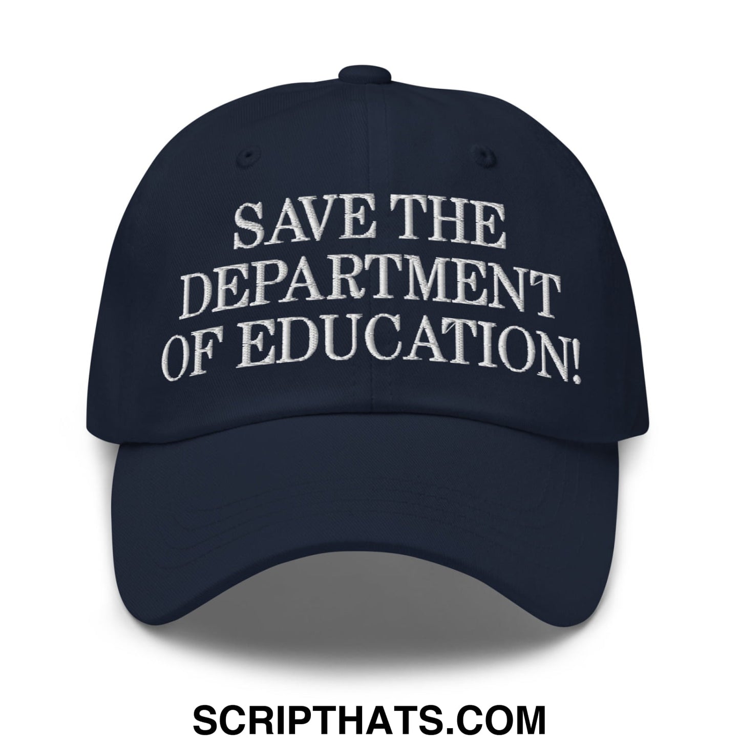 Save The Department of Education DOE Embroidered Unstructured Dad Hat Navy