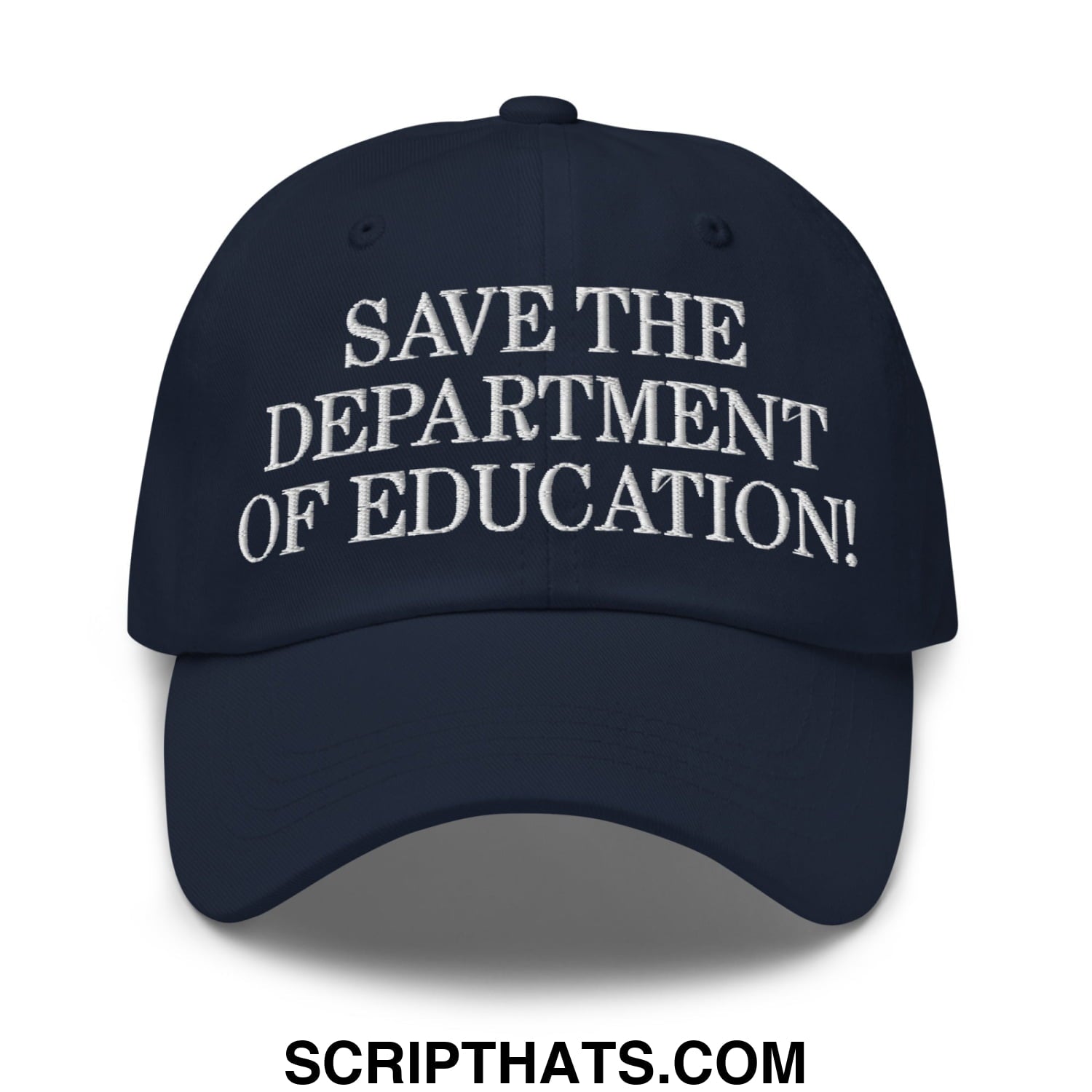 Save The Department of Education DOE Embroidered Unstructured Dad Hat Navy