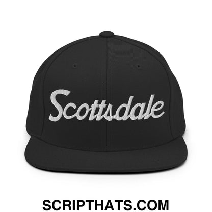 Scottsdale Script Snapback Hat Black