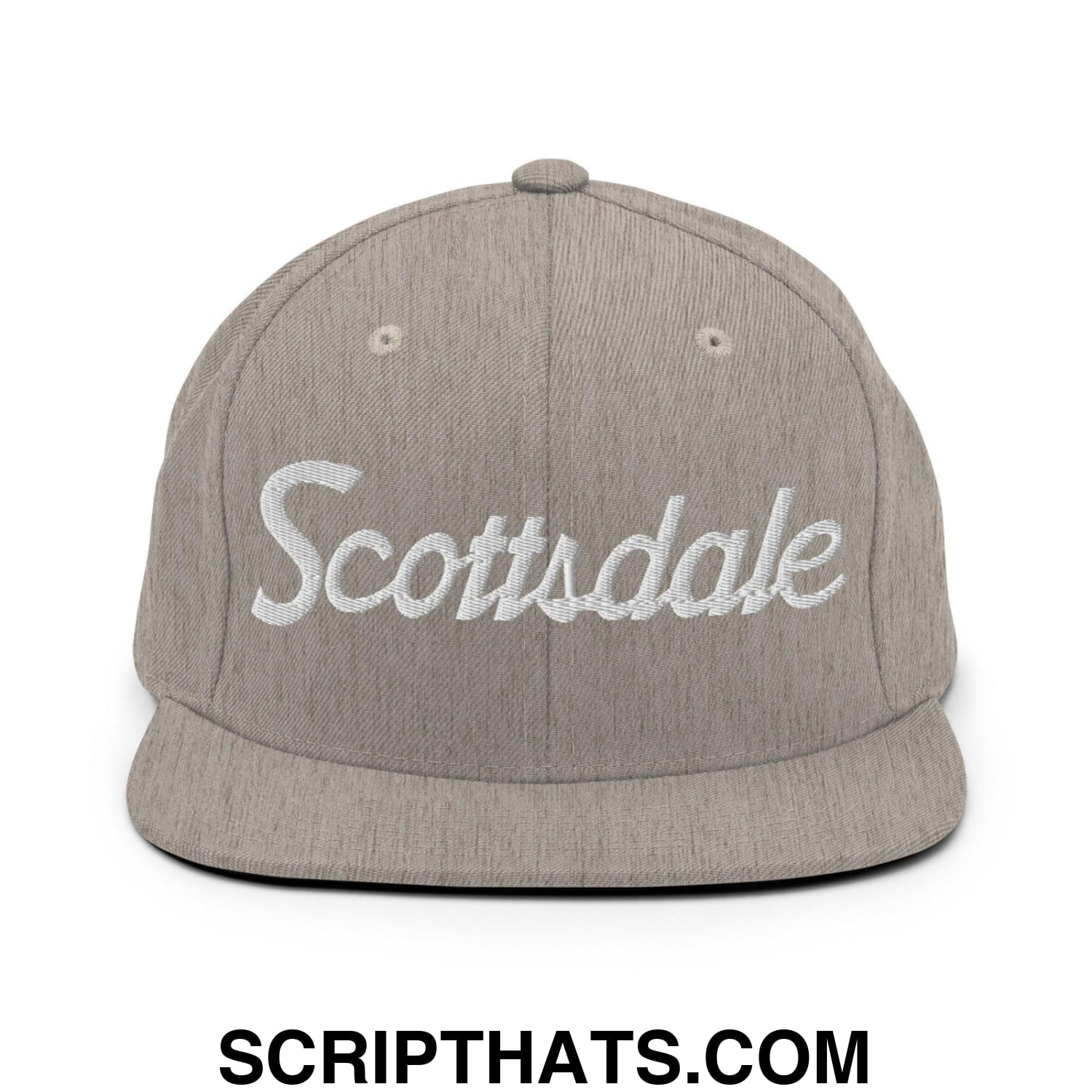 Scottsdale Script Snapback Hat Heather Grey
