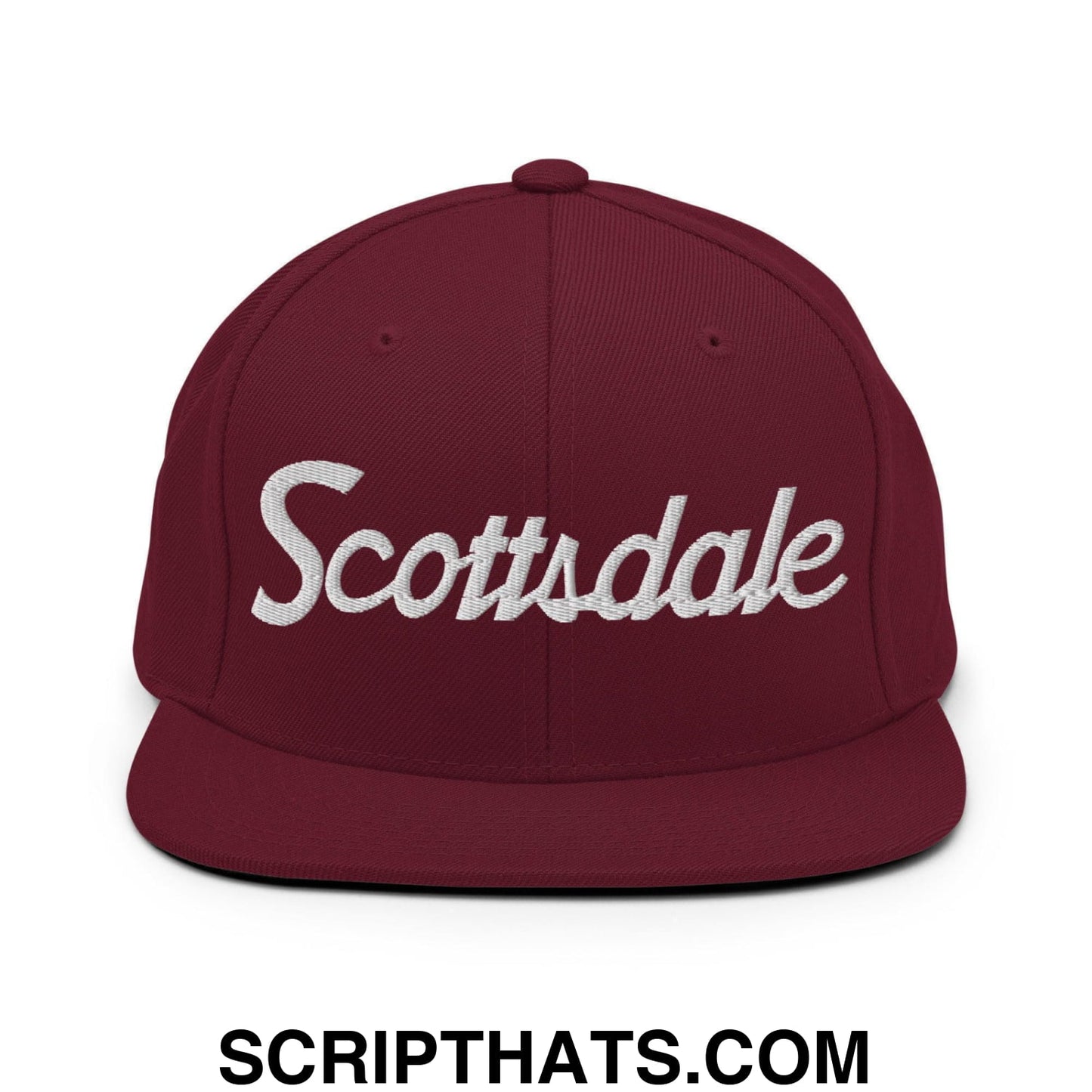 Scottsdale Script Snapback Hat Maroon