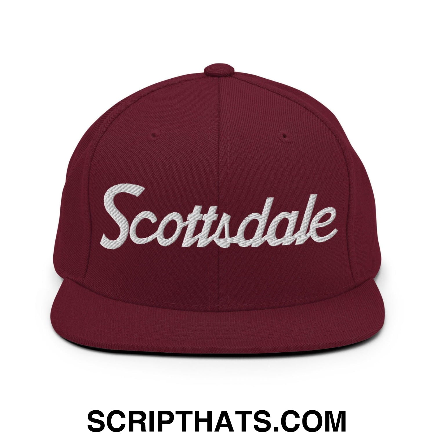 Scottsdale Script Snapback Hat Maroon