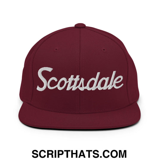 Scottsdale Script Snapback Hat Maroon