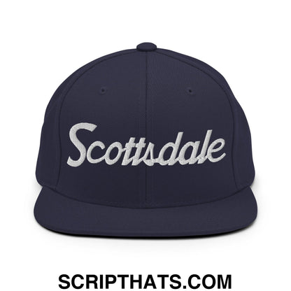 Scottsdale Script Snapback Hat Navy